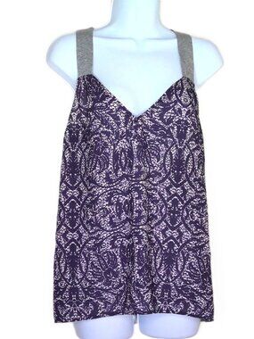 Converse One Star Racerback Tank Top Activewear Flowy Gray Purple Pink White L